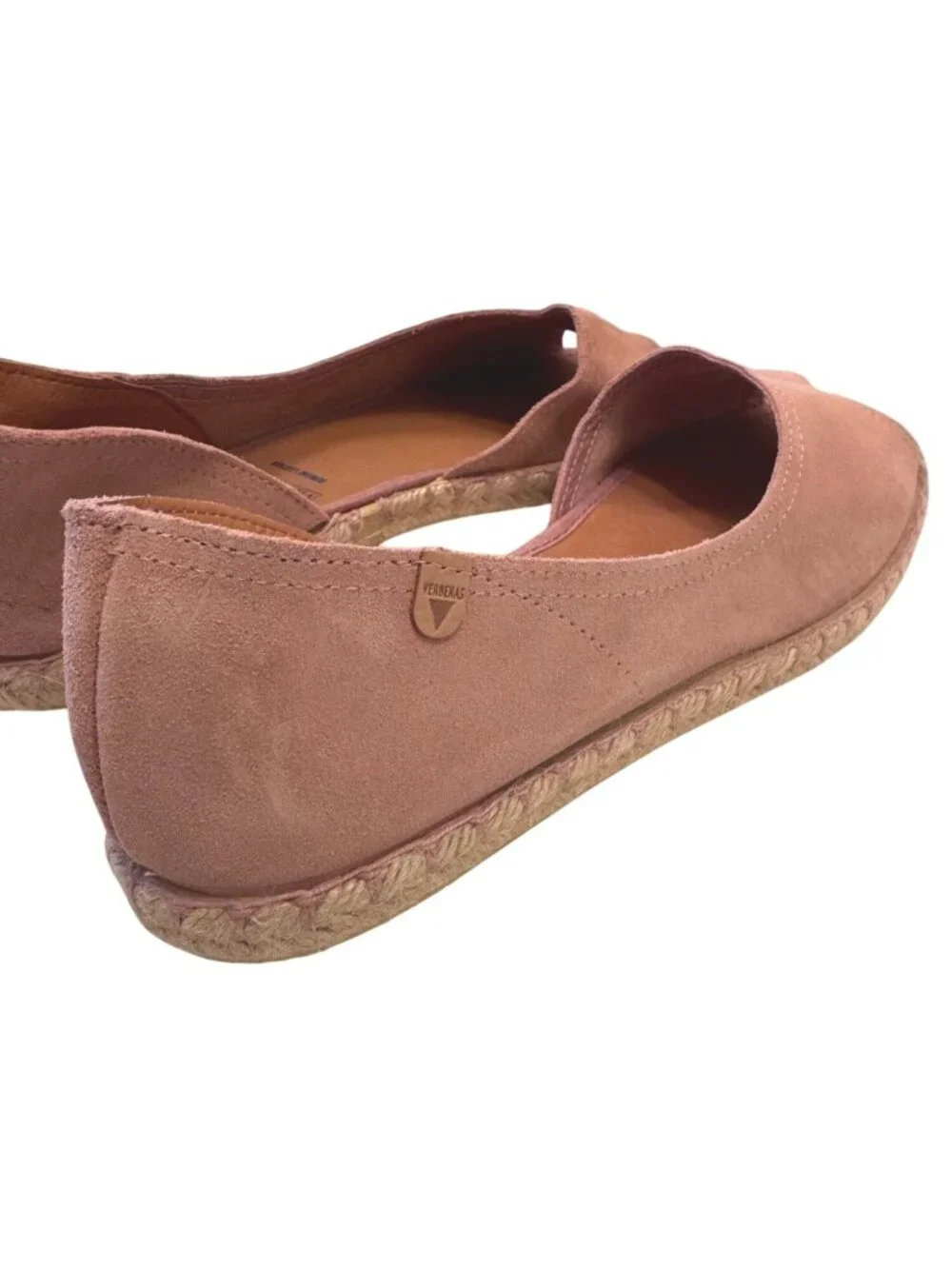 Verbenas Spain Cruz Suede Espadrille Size 40 Leather Open Toe NWOB US